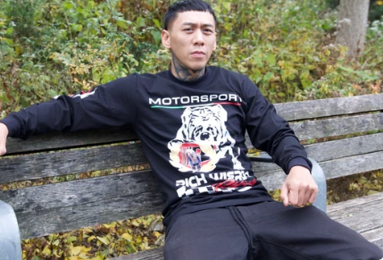 Richweirdo Racing Bulldog Long sleeve Tee ( black )