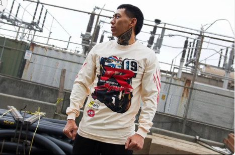 Rich Weirdo  Motor Sport Dirt Bike  Long Sleeve ( cream)