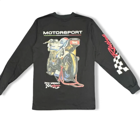 Richweirdo Racing  Bulldog  Long sleeve Tee ( black )
